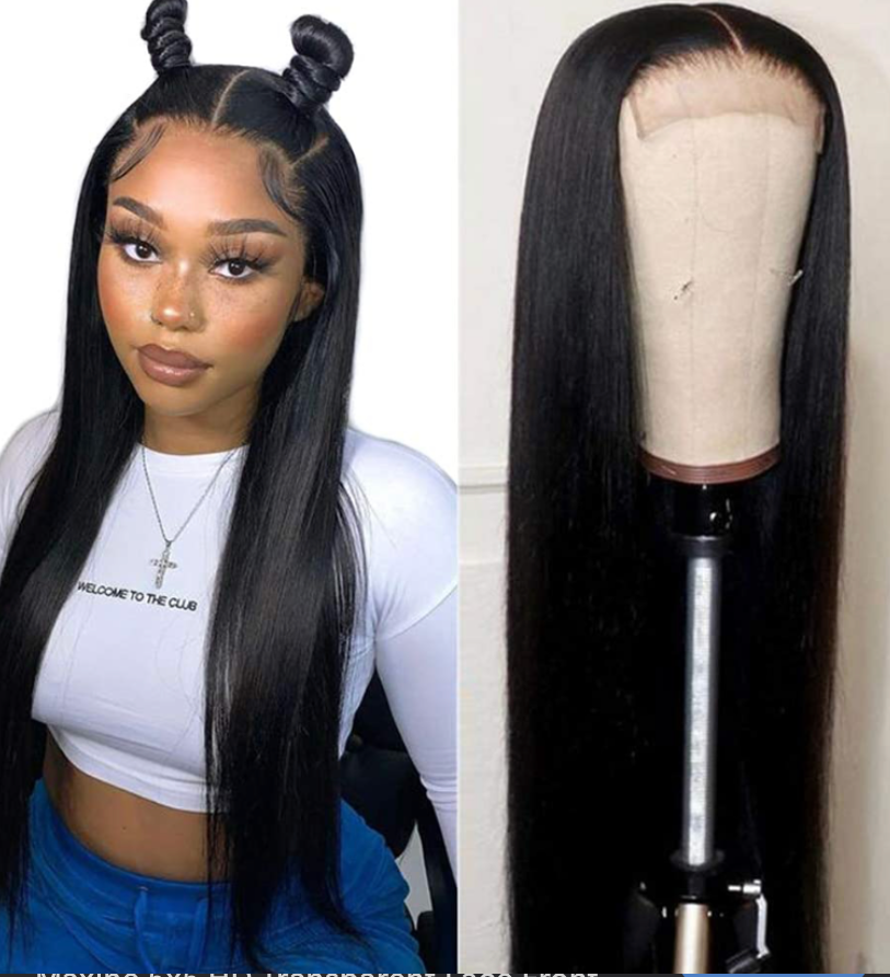 5x5 Closure Lace Wig, Natural Black Straight Virgin Hair