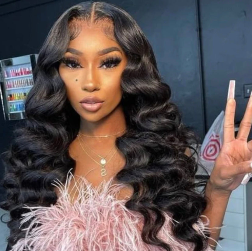 13x4 Virgin Lace frontal Wig Loose Wave