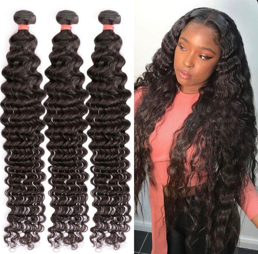 Boujee Deep Wave 9A Virgin Hair Bundles